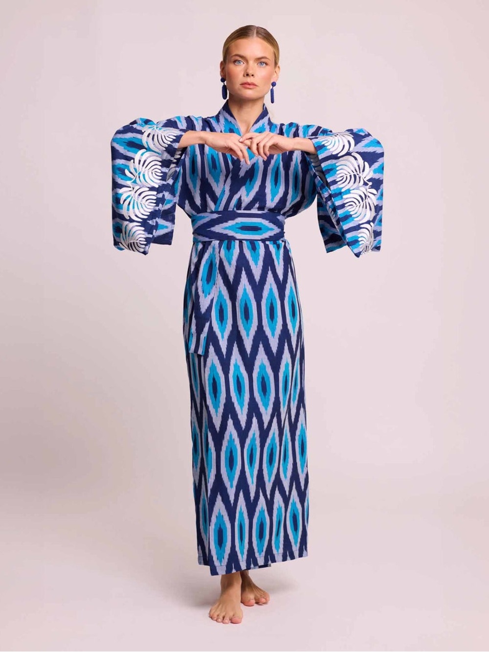 KLEED The Nyali Naya Kimono Bell Sleeves Artisan Made Size Medium/Large NWT